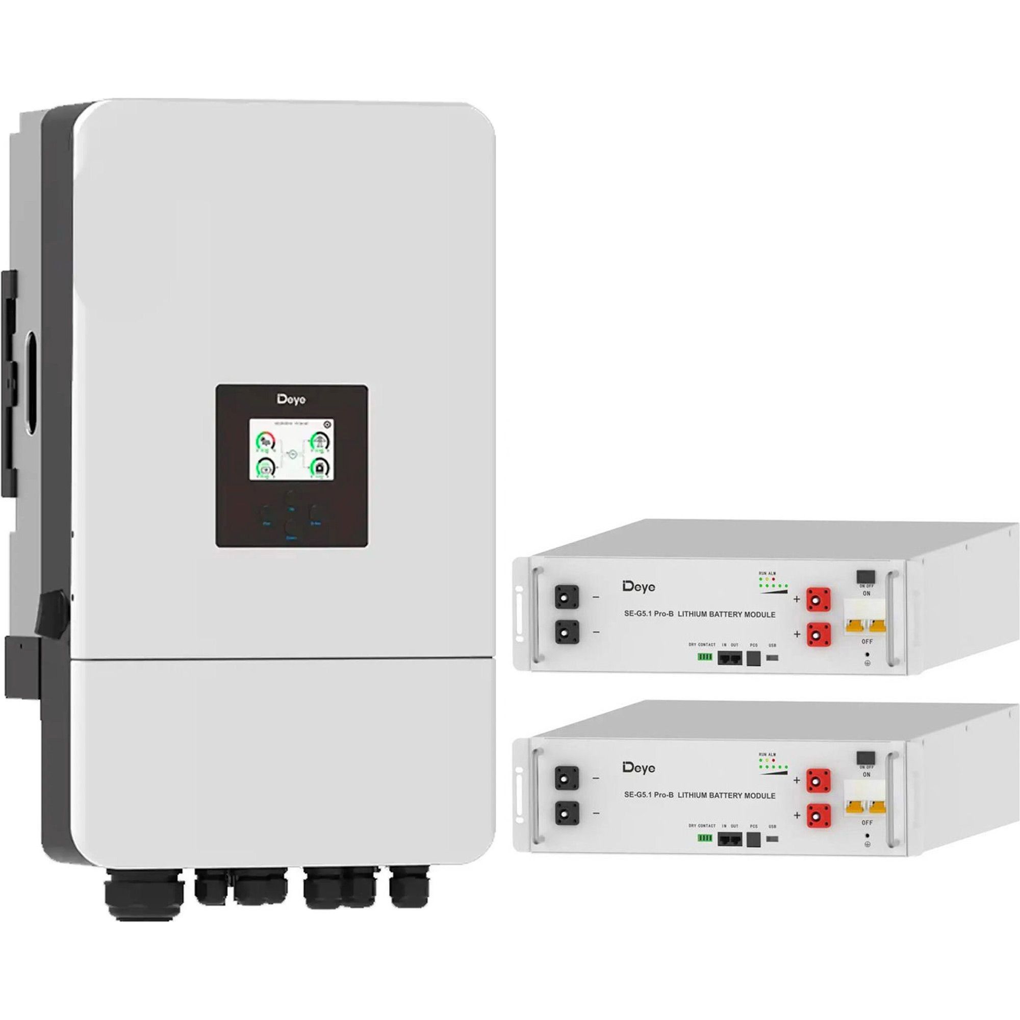 

Система хранения энергии Deye SUN-12K-SG05LP3-EU-SM2 12kW + 2 АКБ SE-G5.1 Pro-B 10.2kWh (51.2V/100Ah/5120Wh)