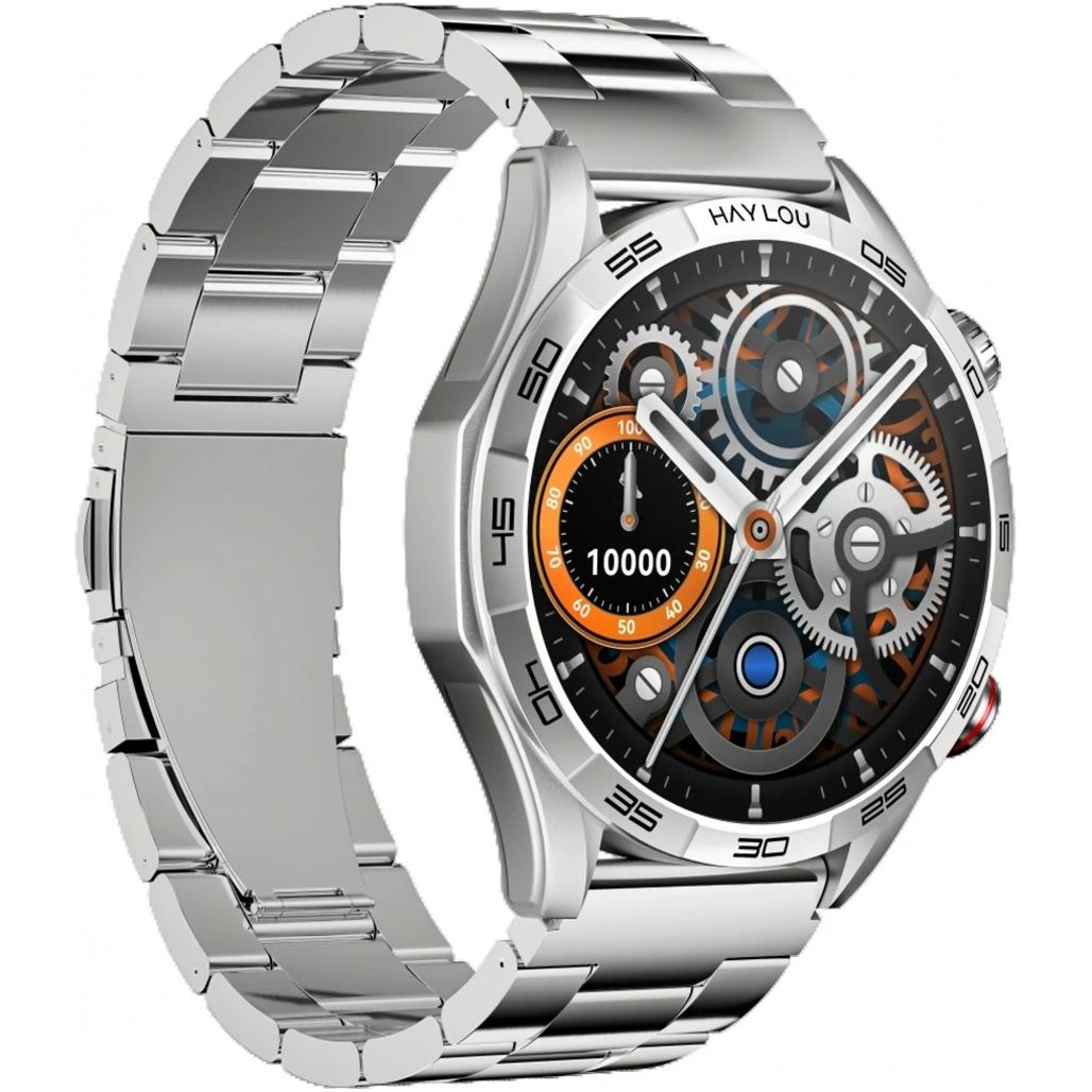 Смарт-годинник Haylou Solar 5 (LS20) Silicone+ Stainless steel strap Silver