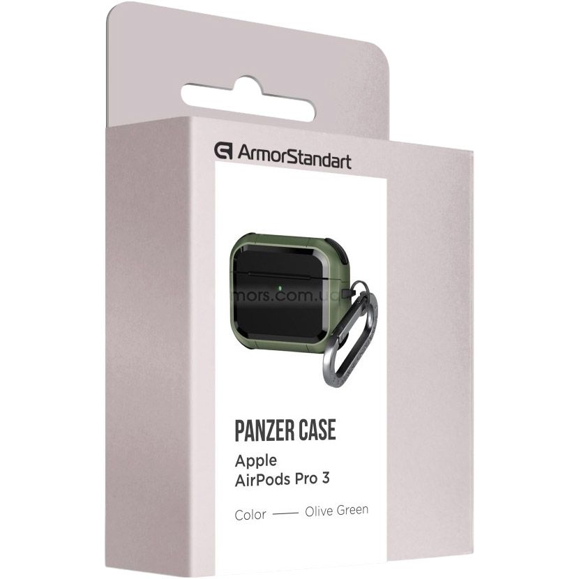Чохол ArmorStandart Panzer для Apple AirPods Pro 3 Olive Green (ARM88289) фото 2