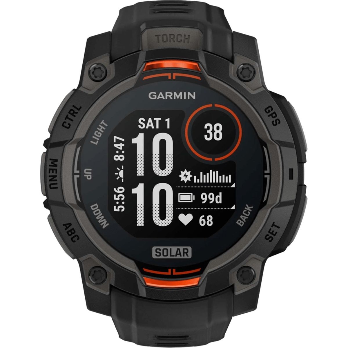 Смарт-годинник Garmin Instinct 3 45mm Solar Black with Black Band (010-02934-00)