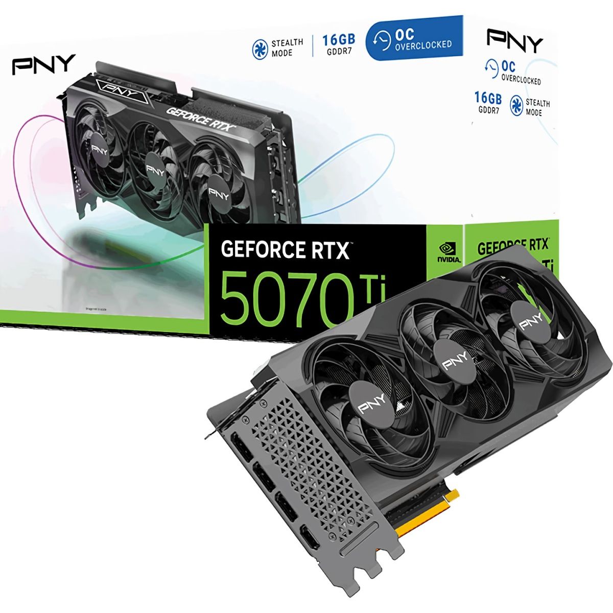 ≡ Видеокарта PNY GeForce RTX 5070 Ti OC 16GB (VCG5070T16TFXPB1-O