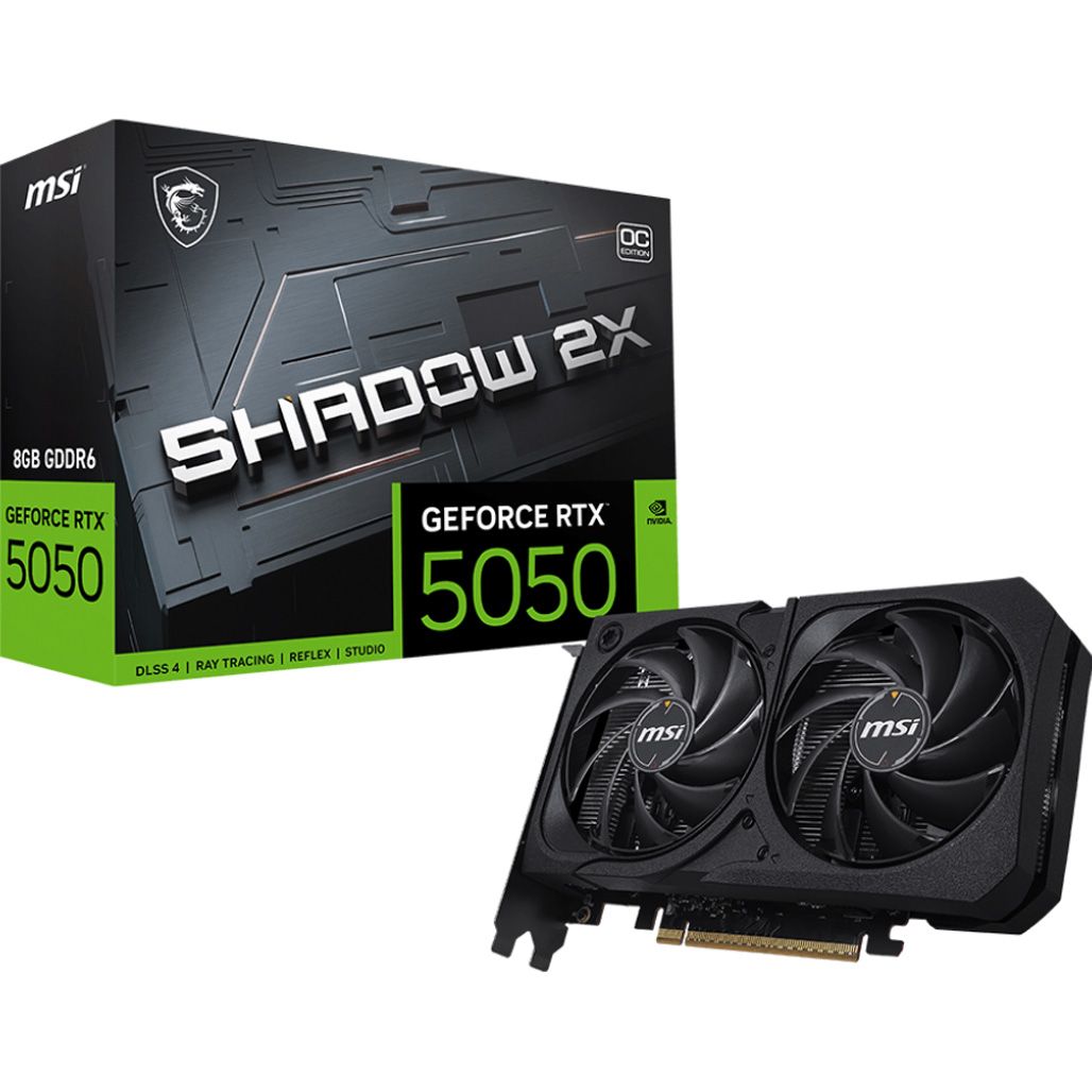 

Відеокарта MSI GeForce RTX 5050 Shadow 2X OC 8G (G5050-8S2C) EU