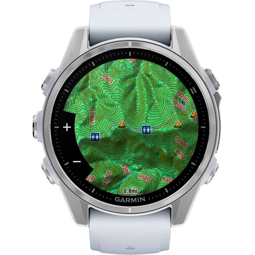 Смарт-годинник Garmin Fenix 8 AMOLED 43mm Silver with Whitestone Silicone Band (010-02903-00) 
