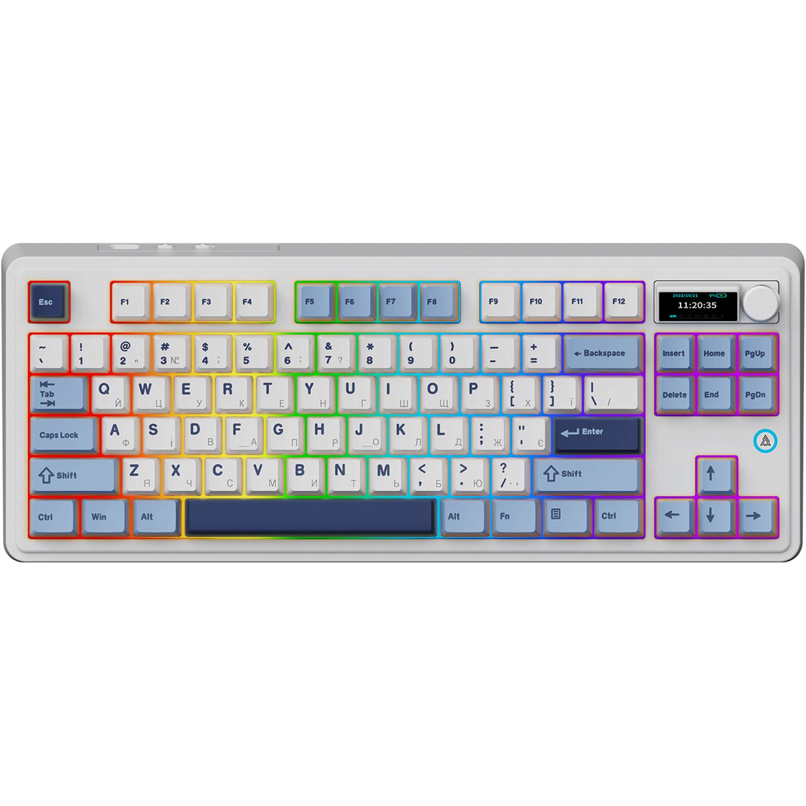 

Клавіатура Ajazz AK820 Plus Murad Switch Blue/White/Dark Blue (AK870-MU-BWD)
