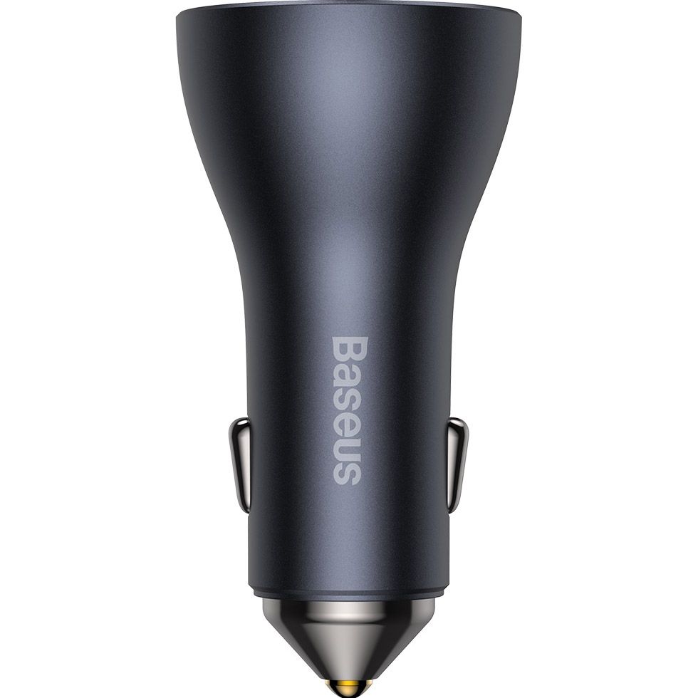 Автомобільний зарядний пристрій Baseus Golden Contactor Pro Triple Fast Charger Car Charger 65W U+C+C Dark Gray (CGJP010013)