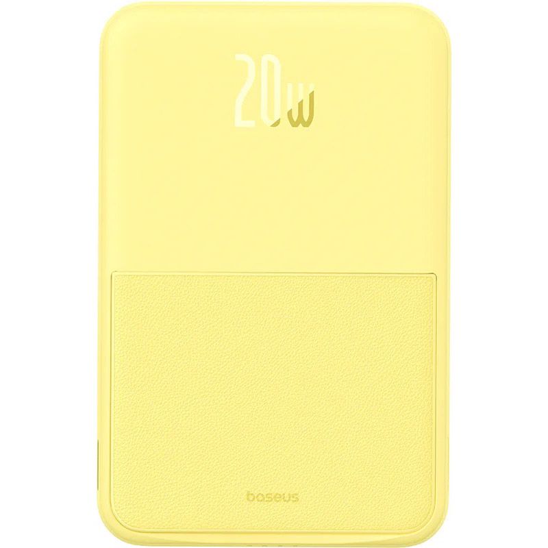 Зовнішній акумулятор Baseus MagPro Magnetic Bracket 5000mAh 20W Yellow (P10064101Y23-00)
