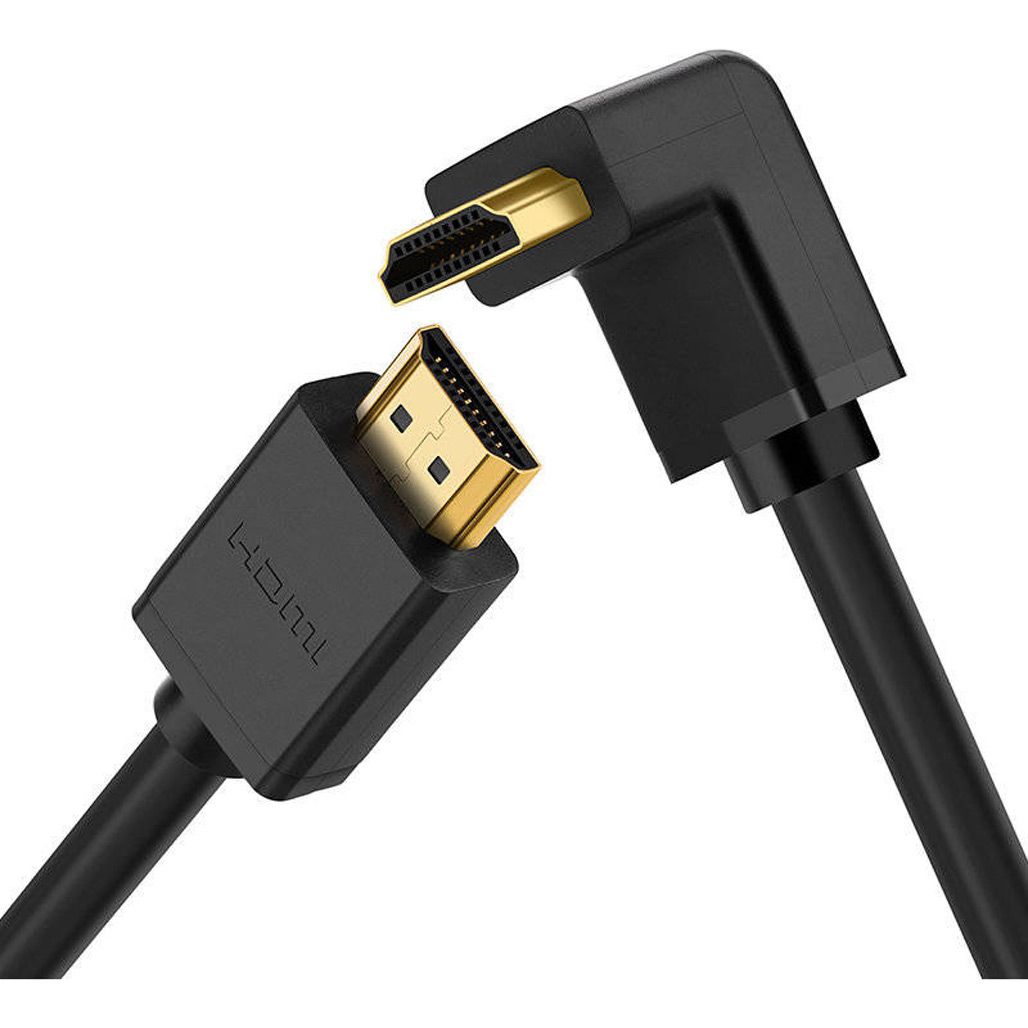 

Кабель Ugreen HDMI to HDMI Cable HD103 Right Angle 90 Degree 2m Black (10173)