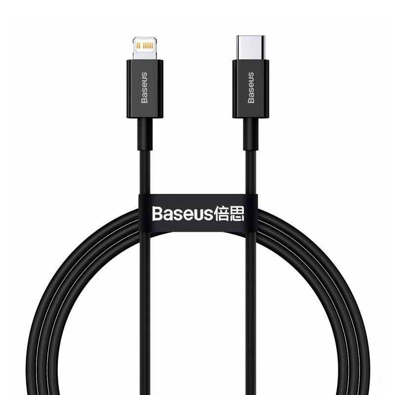 

Кабель Baseus Superior Series Fast Charging USB-C to Lightning PD 20W 1м Black (CATLYS-A01)