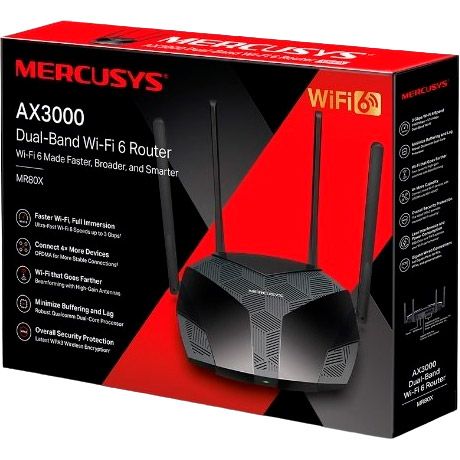 Бездротовий маршрутизатор (роутер) Mercusys MR80X