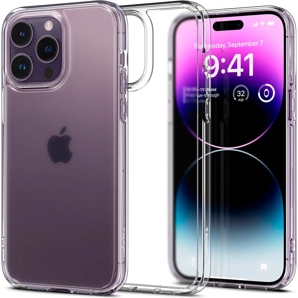 

Чохол Spigen Ultra Hybrid для Apple iPhone 14 Pro (Frost Clear)