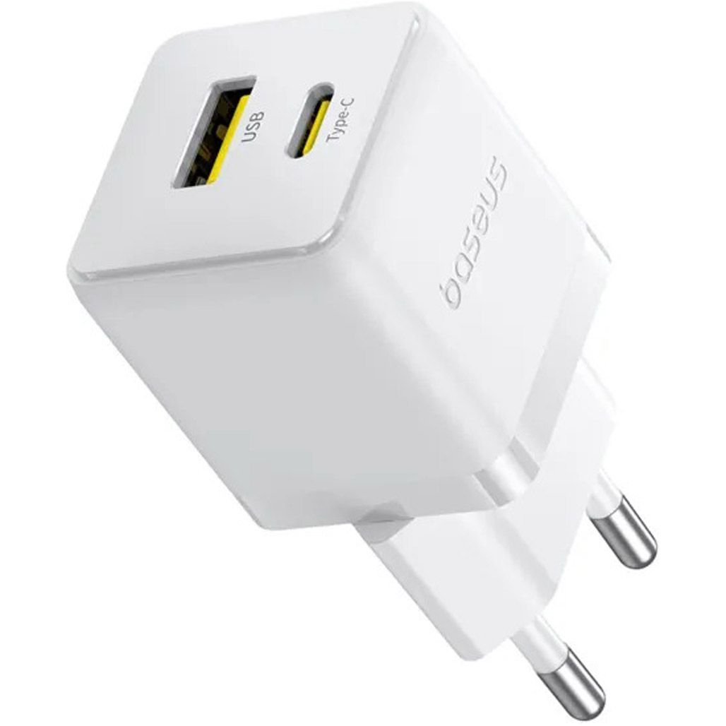 

Мережевий зарядний пристрій Baseus Palm 30W USB-C/USB-A Moon White (P1011160A213-00)