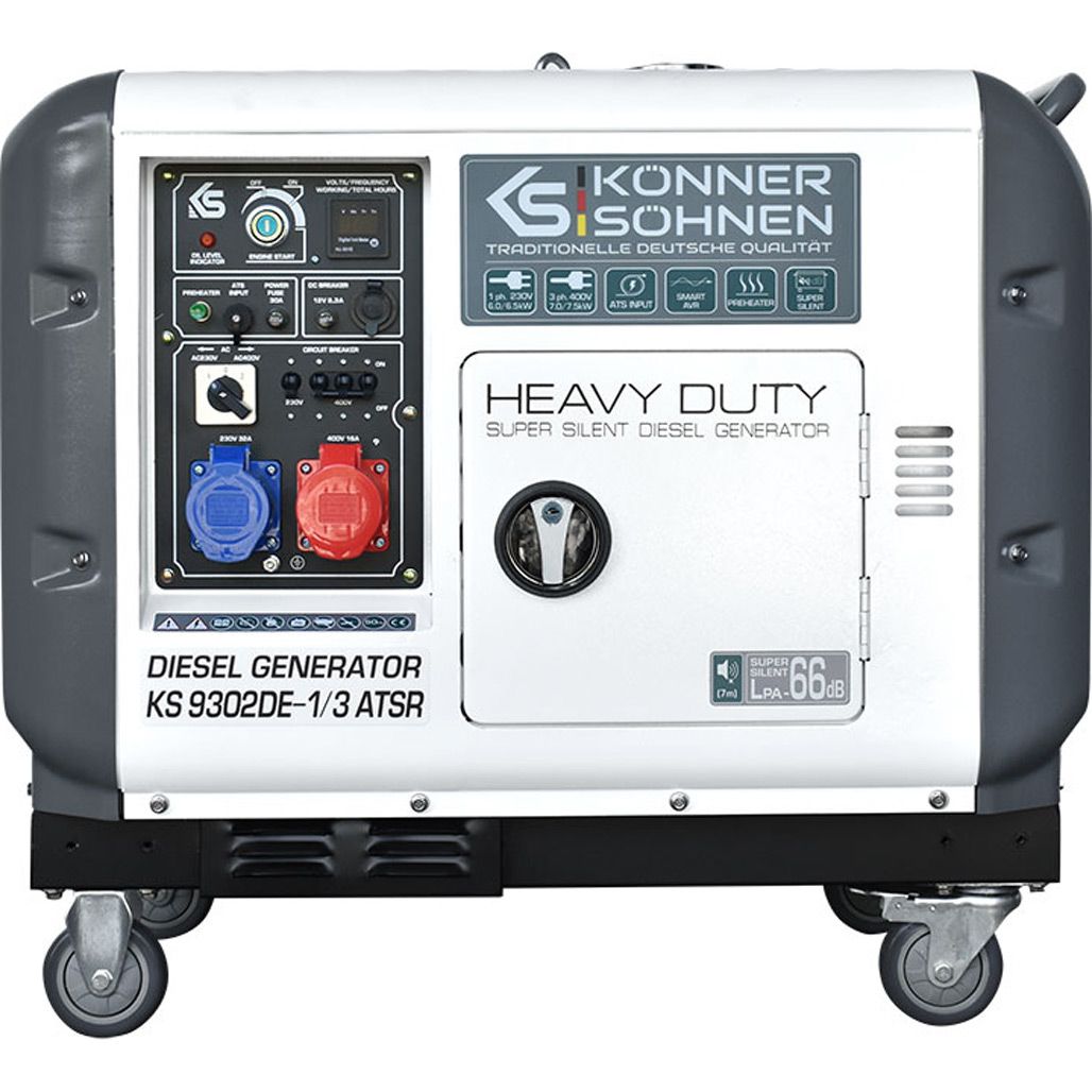

Генератор дизельний Konner&Sohnen KS 9302DE-1/3 ATSR