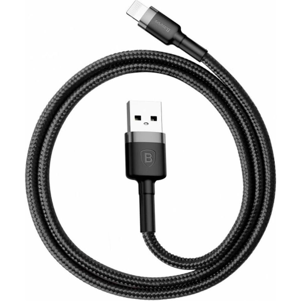 

Кабель Baseus Cafule Lightning to USB-A 0.5m Grey/Black (CALKLF-AG1)