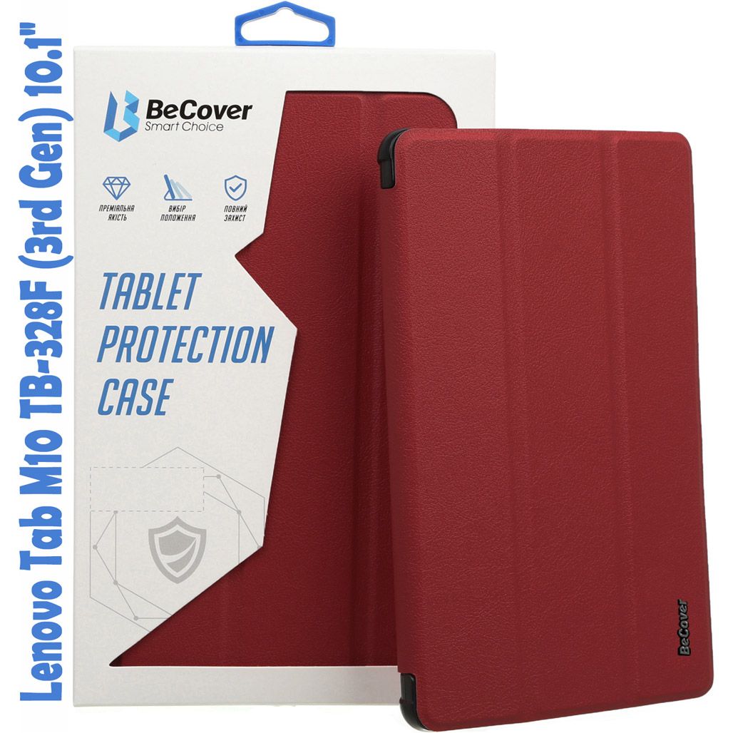 

Чехол-книжка BeCover Smart Case для Lenovo Tab M10 TB-328F (3rd Gen) Red Wine (708287)
