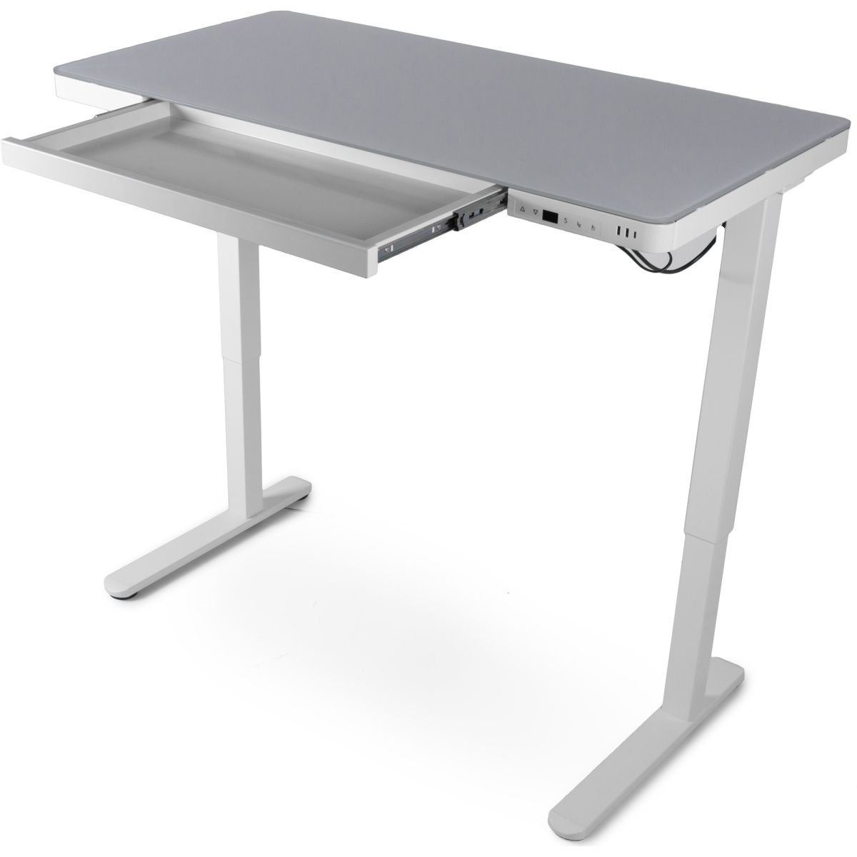 Комп`ютерний ігровий стіл Barsky StandUp white glass 1200x600 (BST-12)