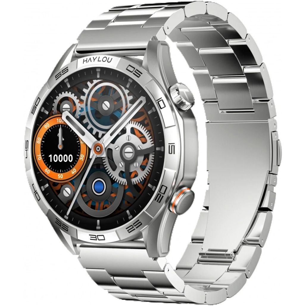 Смарт-годинник Haylou Solar 5 (LS20) Silicone+ Stainless steel strap Silver