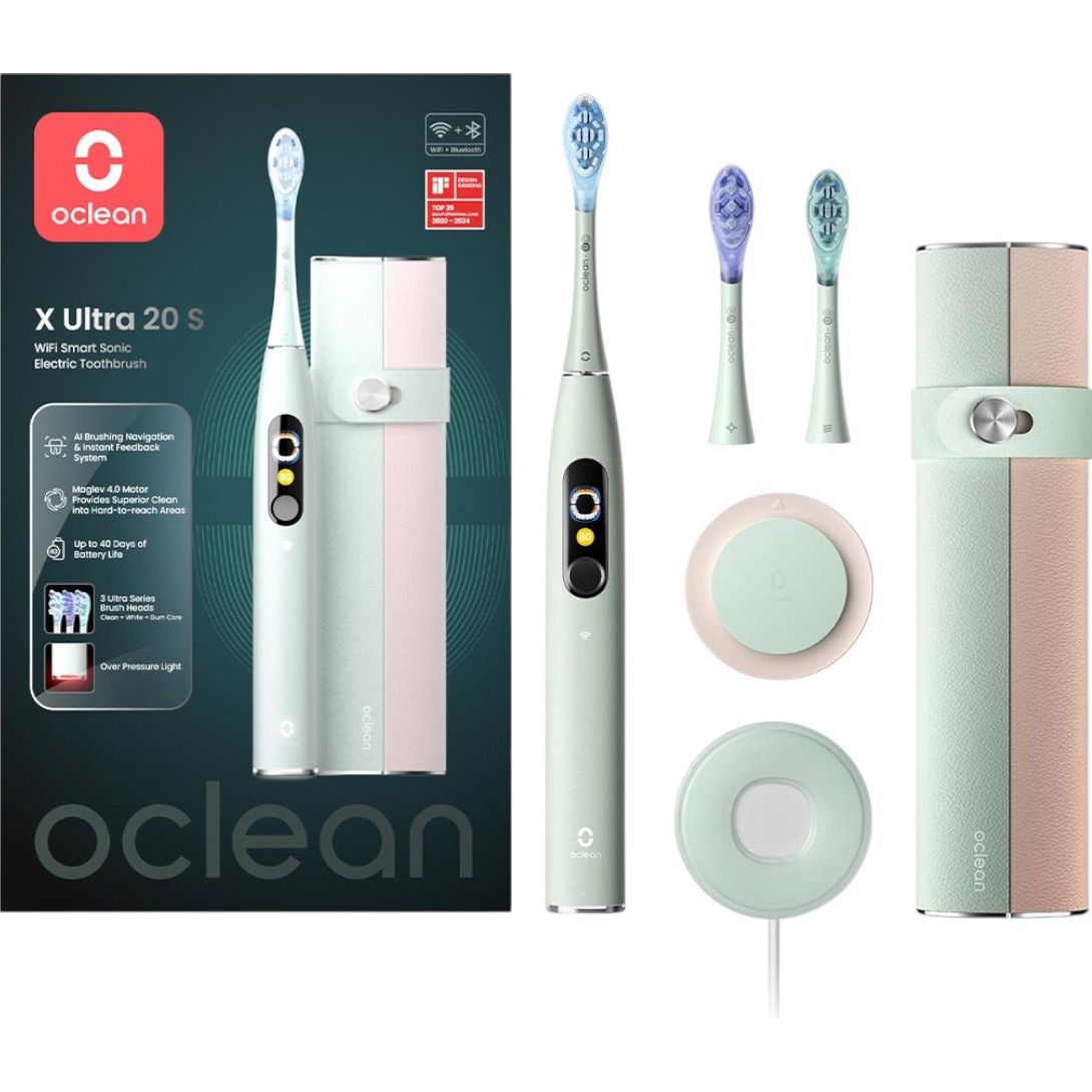 

Електрична зубна щітка Oclean X Ultra 20 Set Green (6970810557091)