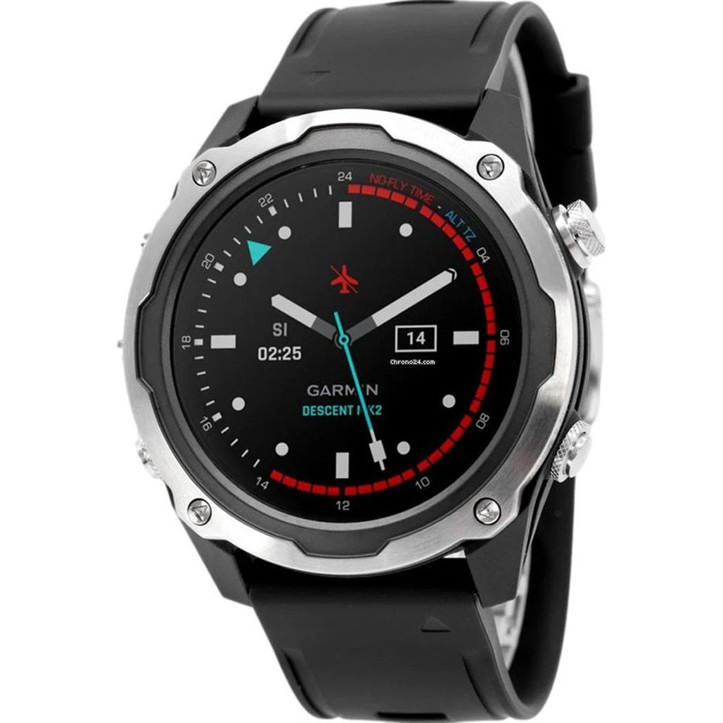 Смарт-часы Garmin Descent Mk2 Stainless Steel with Black Band (010-02132-00/10) [84483] 