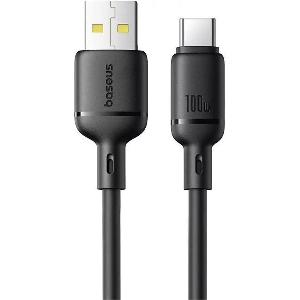 

Кабель Baseus Silky Series USB-A to USB-C 100W 1m Black (P10377703113-00)