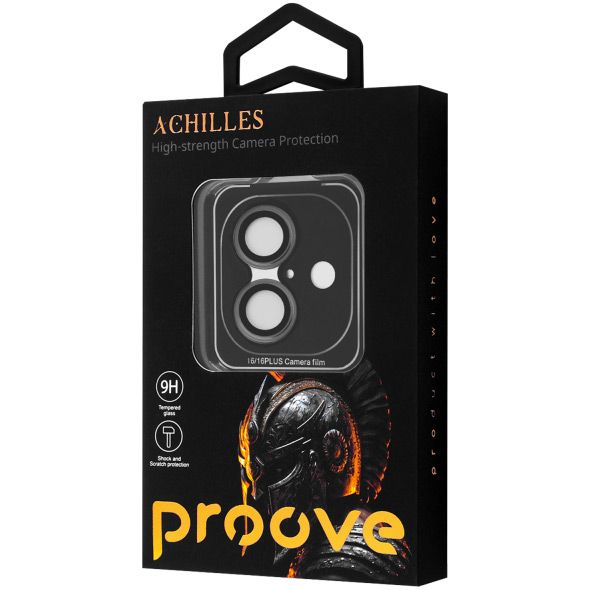 Захисне скло на камеру Proove Achilles для Apple iPhone 16/16 Plus Black (CPPAIP16PL01)