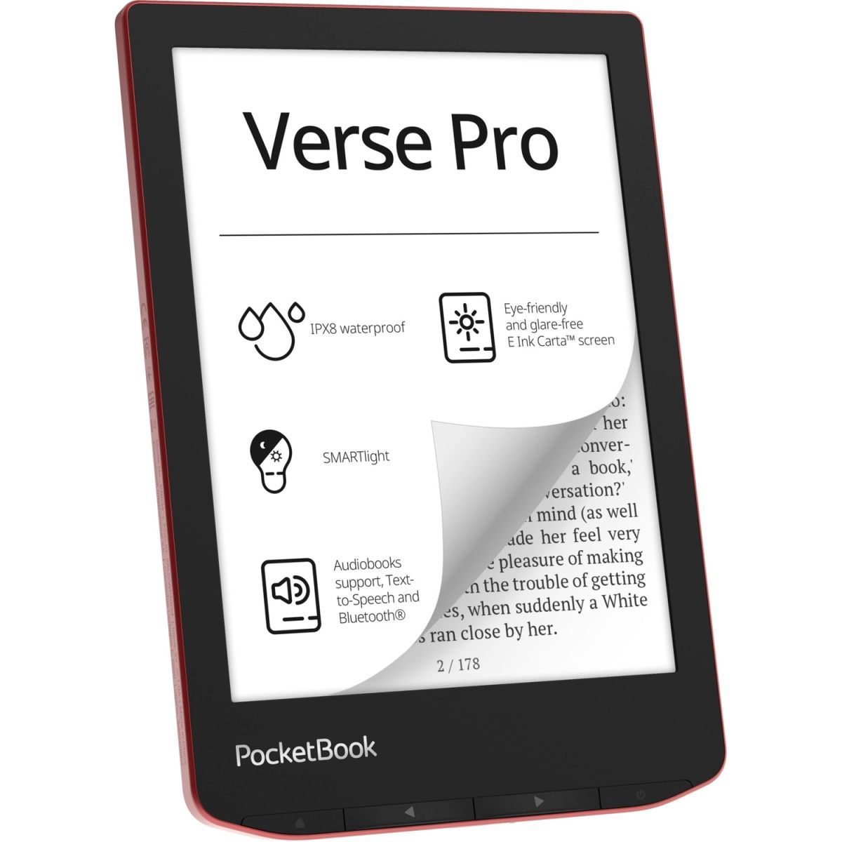 Електронна книга PocketBook 634 Verse Pro Red (PB634-A-CIS) 