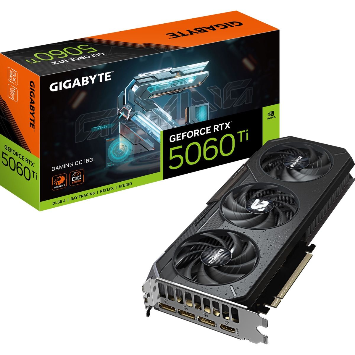 

Видеокарта Gigabyte GeForce RTX 5060 Ti Gaming OC 16G (GV-N506TGAMING OC-16GD) EU
