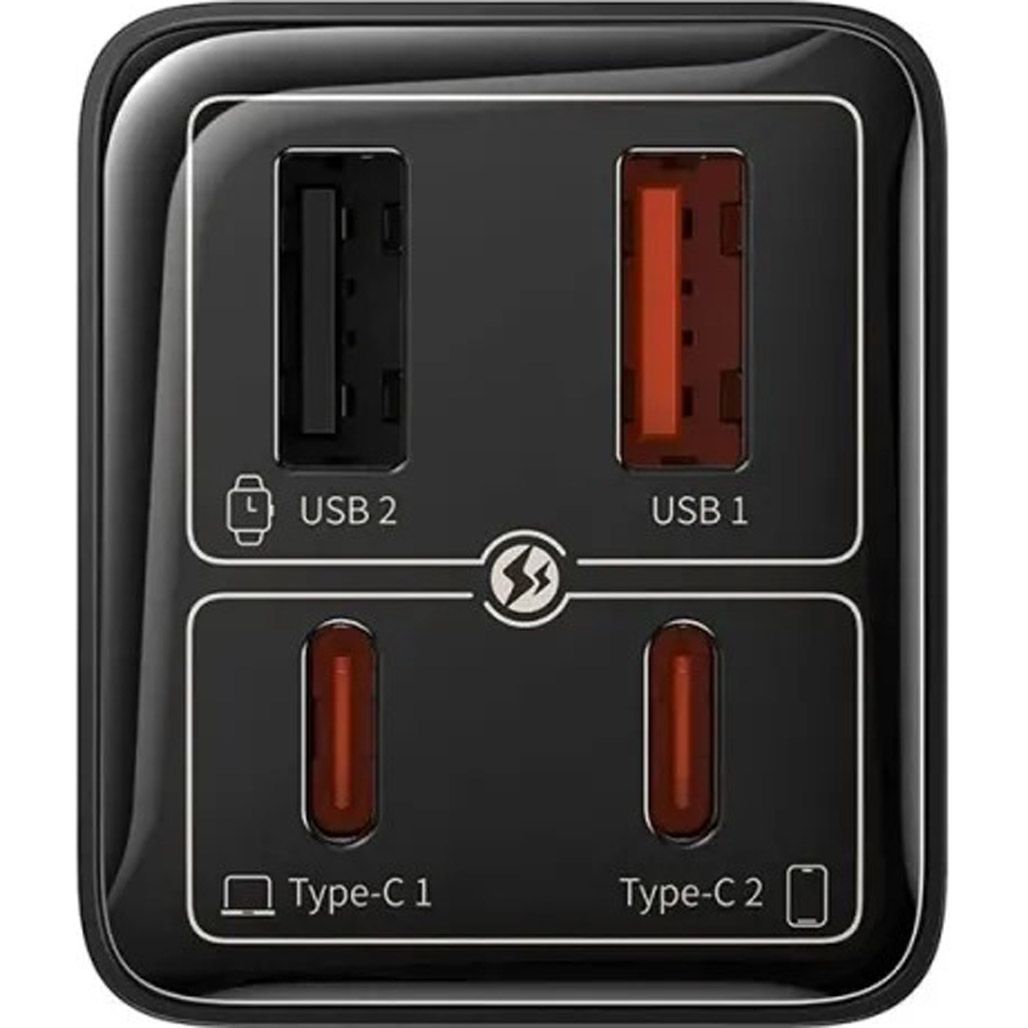 Мережевий зарядний пристрій Baseus GaN6 Pro Black (P10162701113-00)