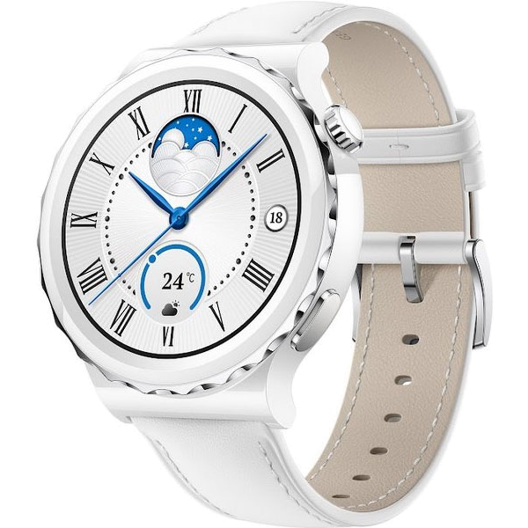 

Смарт-часы Huawei Watch GT 3 Pro Ceramic 43mm White Leather (55028825) [73795]