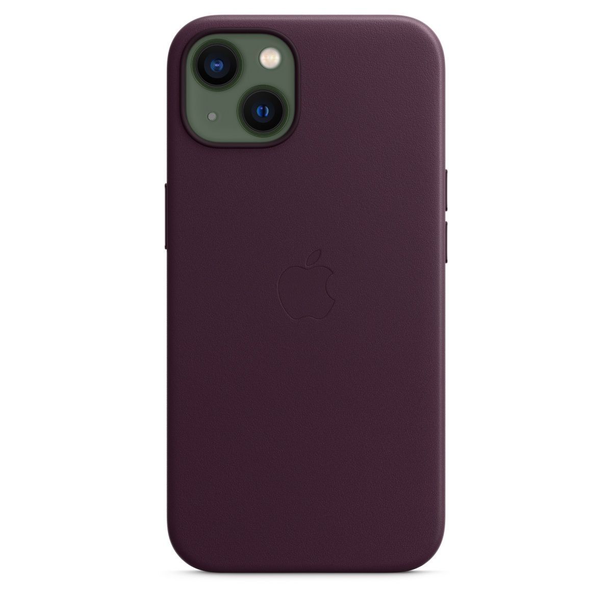 Чохол Leather Case з MagSafe для Apple iPhone 13 (6.1) (Dark Cherry) ААА