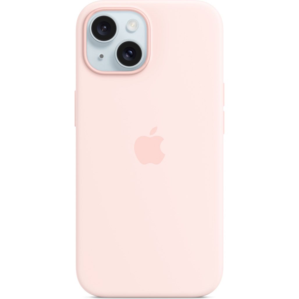 

Чехол Silicone Case with MagSafe для Apple iPhone 15 Storm Light Pink ААА