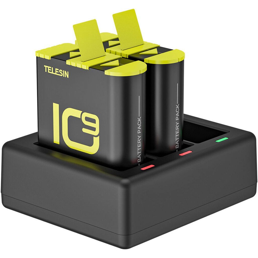

Зарядное устройство Telesin 3 Slots Battery Charger + 2 аккумулятора для HERO 9/10 (GP-BTR-903)