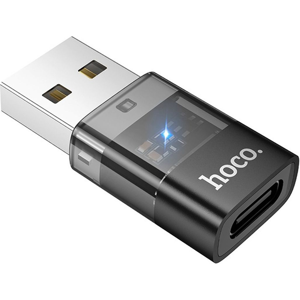 

Перехідник Hoco UA36С USB-A Male to USB-C Female OTG Black