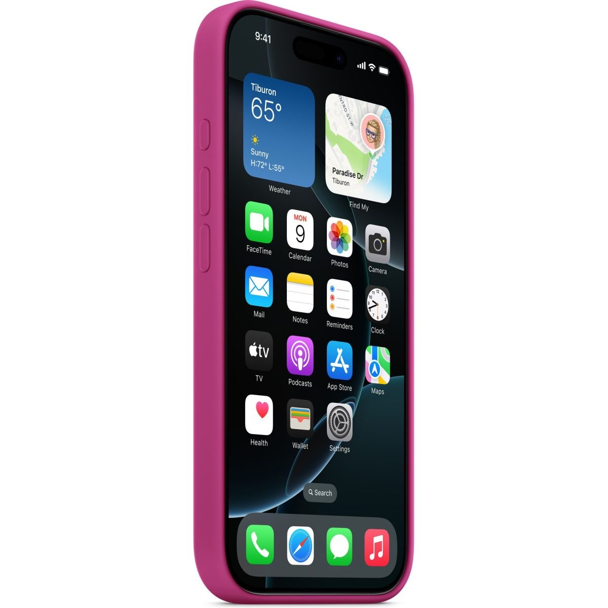 Чохол Apple Silicone Case with MagSafe для iPhone 16 Pro Fuchsia (MYYN3ZM/A)
