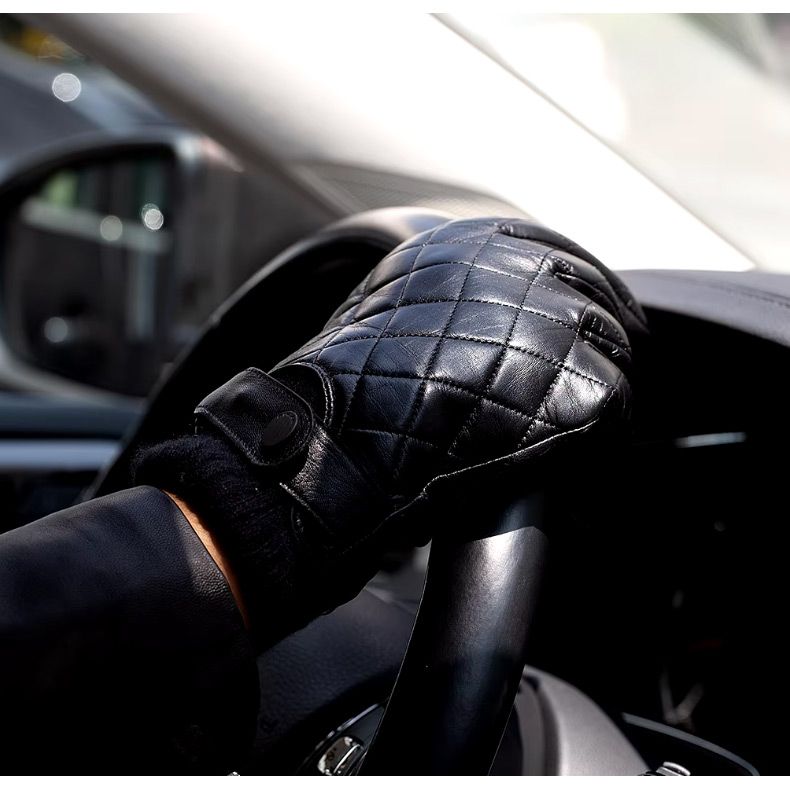 Рукавички шкіряні чоловічі Qimian Sheepskin Gloves size M Black