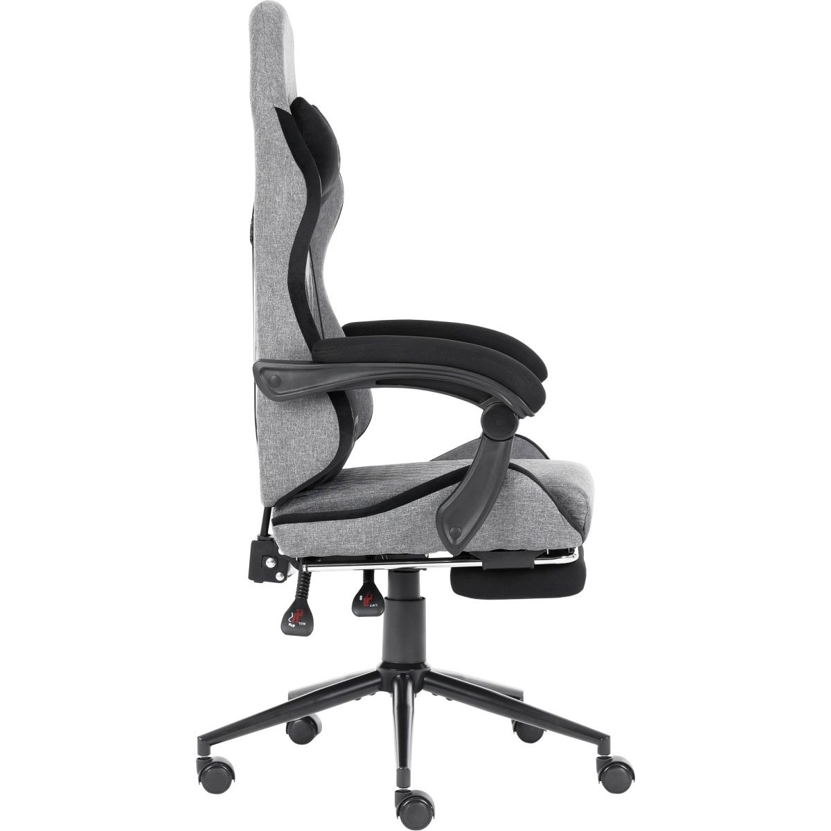 Геймерське крісло GT Racer X-2324 Fabric Gray/Black Suede