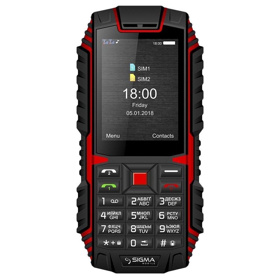

Мобільний телефон Sigma mobile X-treme DT68 (Black-Red) UA-UCRF