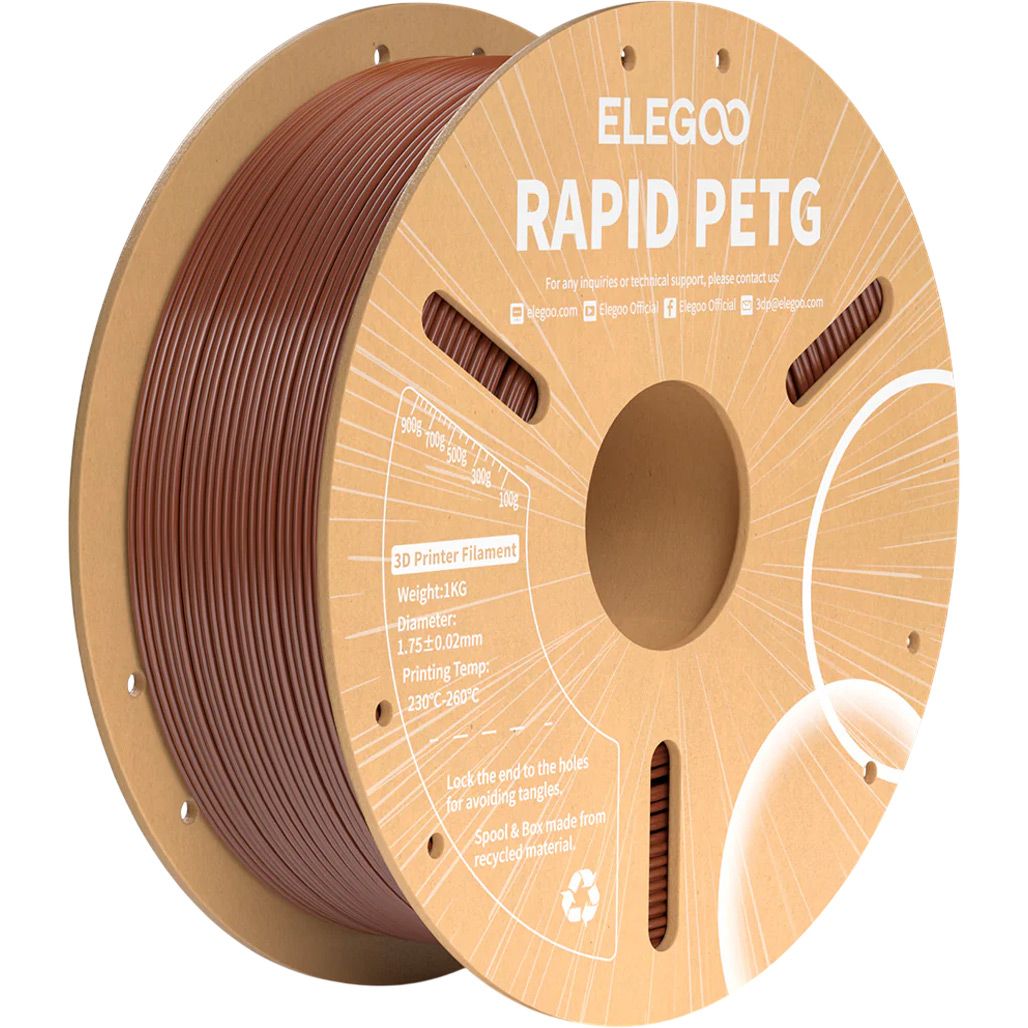 

Филамент для 3D-принтеров Elegoo Rapid PETG 1kg Brown (50.203.0225)