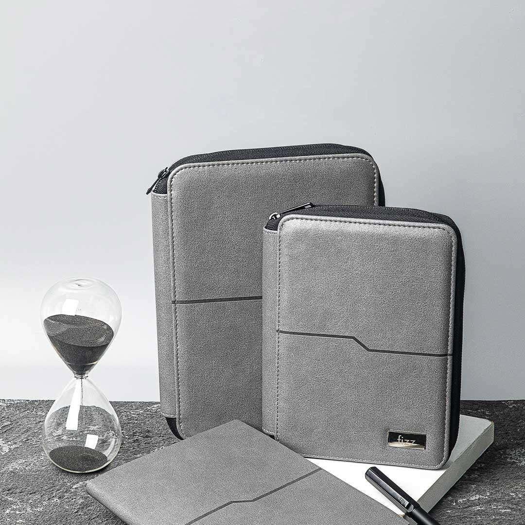 Блокнот для конференцій Fizz Business Zipper Bag Grey (6930114521372)