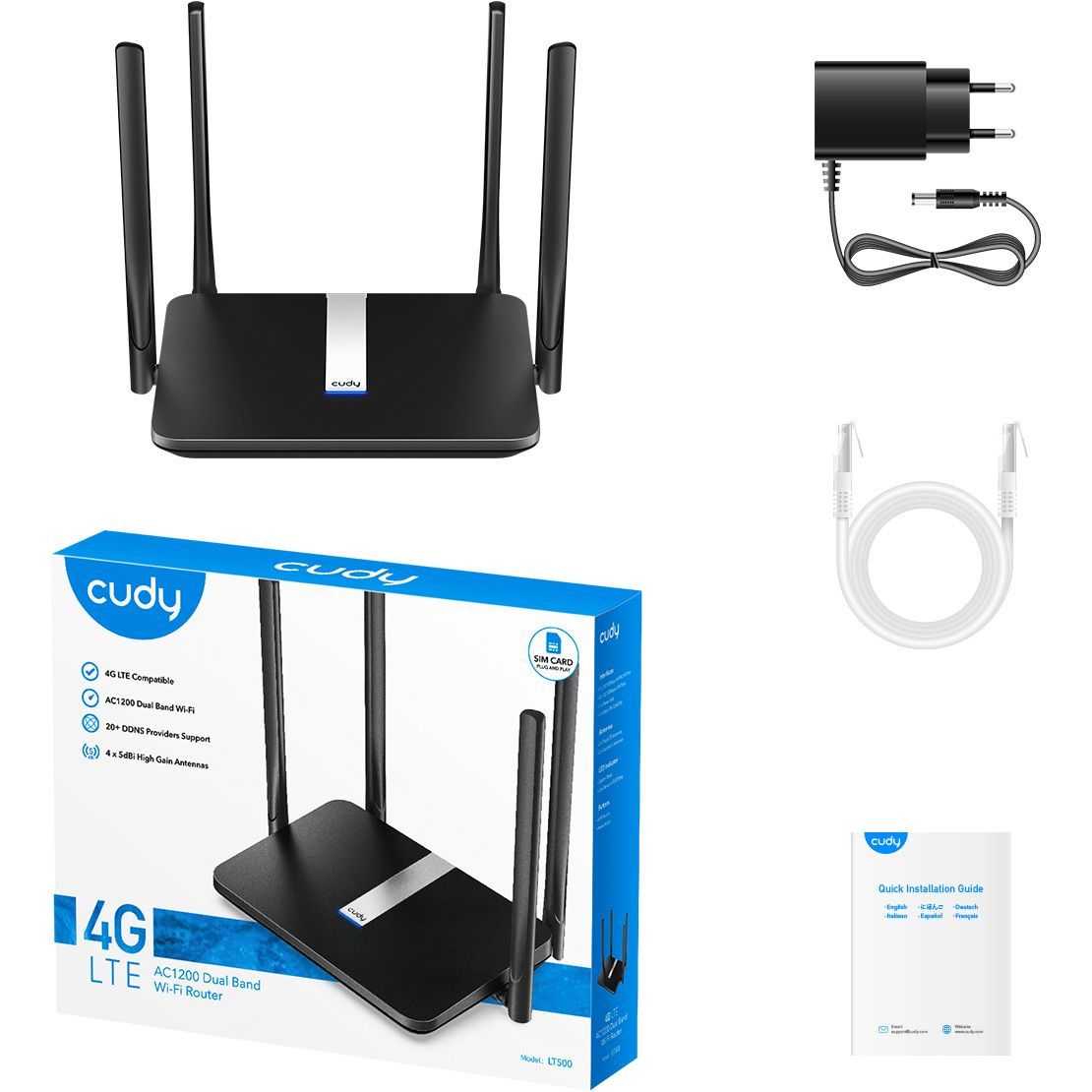 Бездротовий маршрутизатор (роутер) Cudy LT500 4G