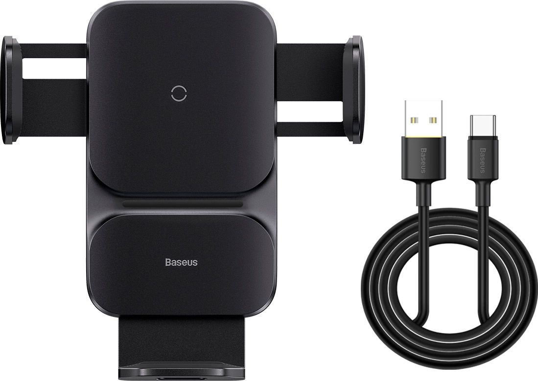 Автотримач із бездротовою зарядкою Baseus Wisdom Auto Alignment 15W Black (CGZX000001)