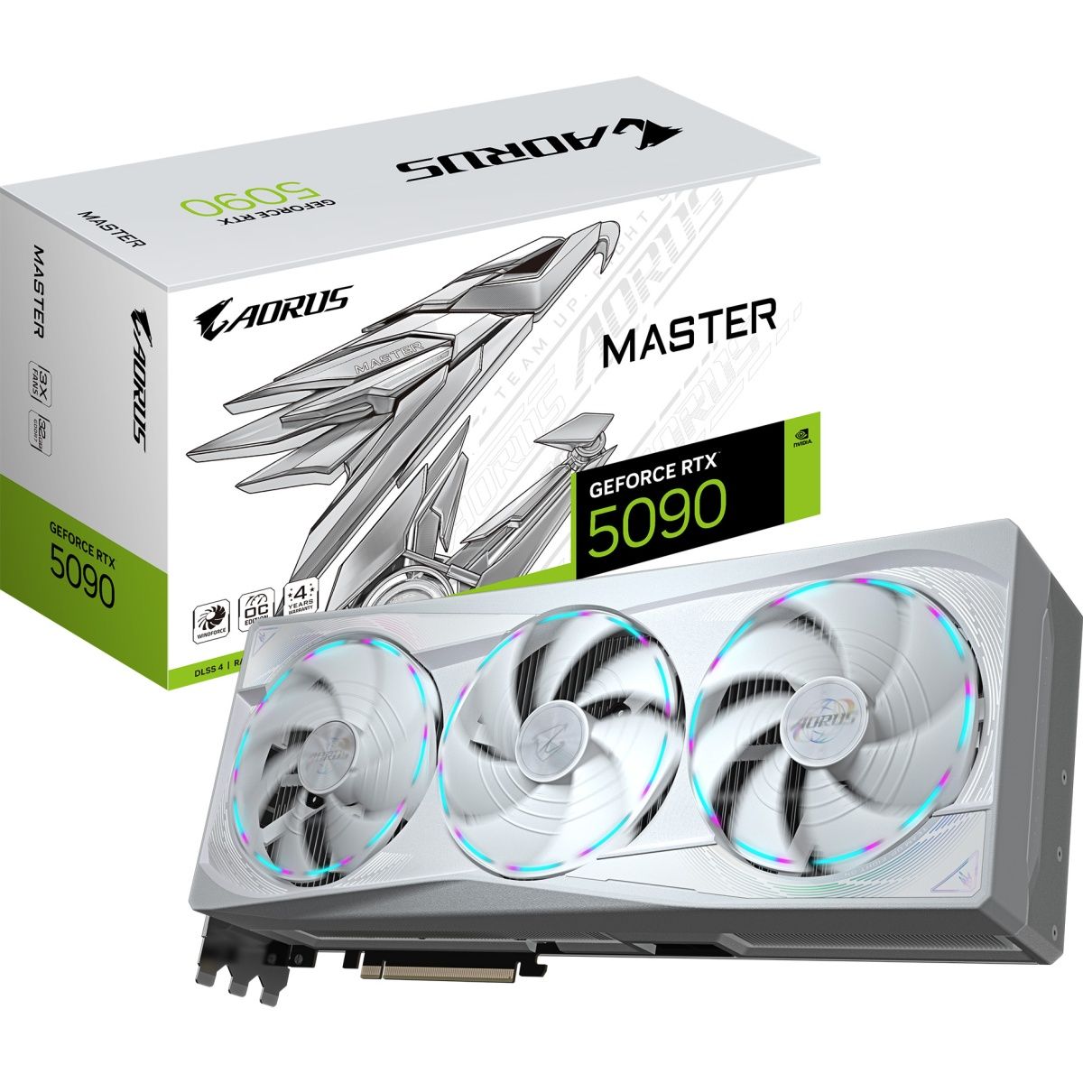 

Відеокарта AORUS GeForce RTX 5090 MASTER ICE 32GB (GV-N5090AORUSM ICE-32GD) EU