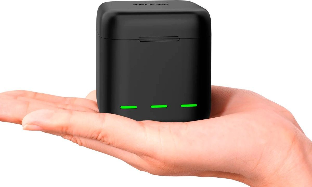 Зарядний пристрій Telesin Charger Box + Battery 3шт для GoPro 9/10/11 (GP-BNC-902-B)