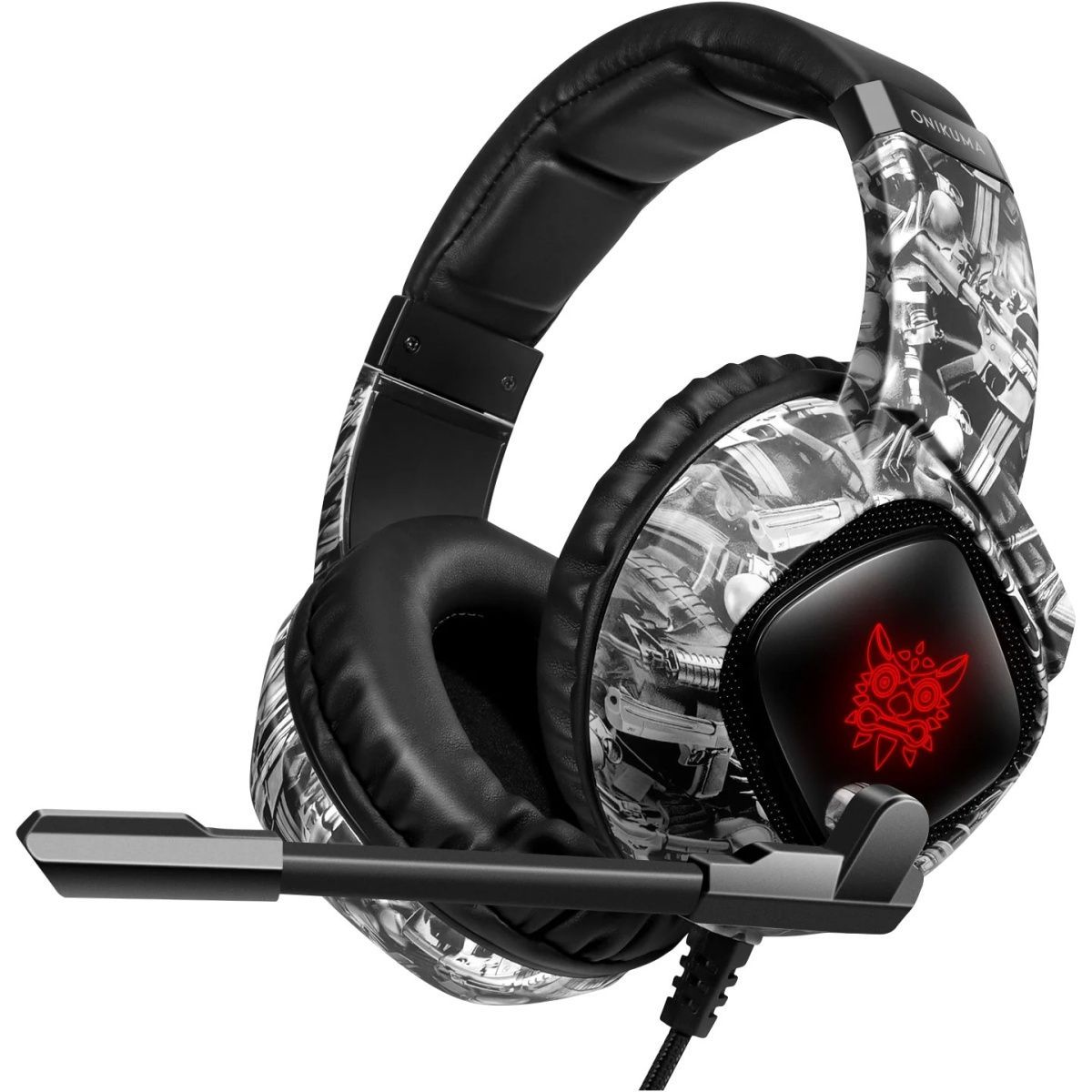 

Ігрові навушники Onikuma K19 Professional Gaming Guns Grey