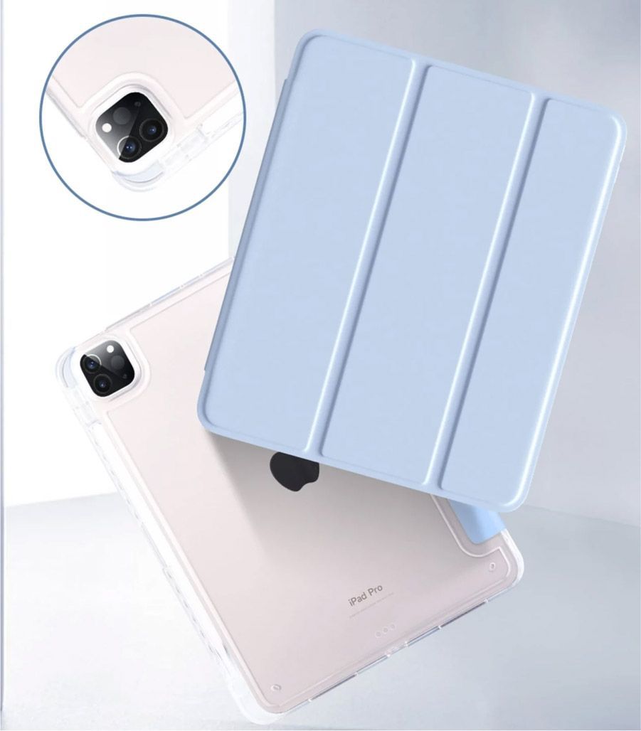 Чохол-книжка Comma Joy PU with Pencil Slot для Apple iPad Pro 11 (2024) Light Blue