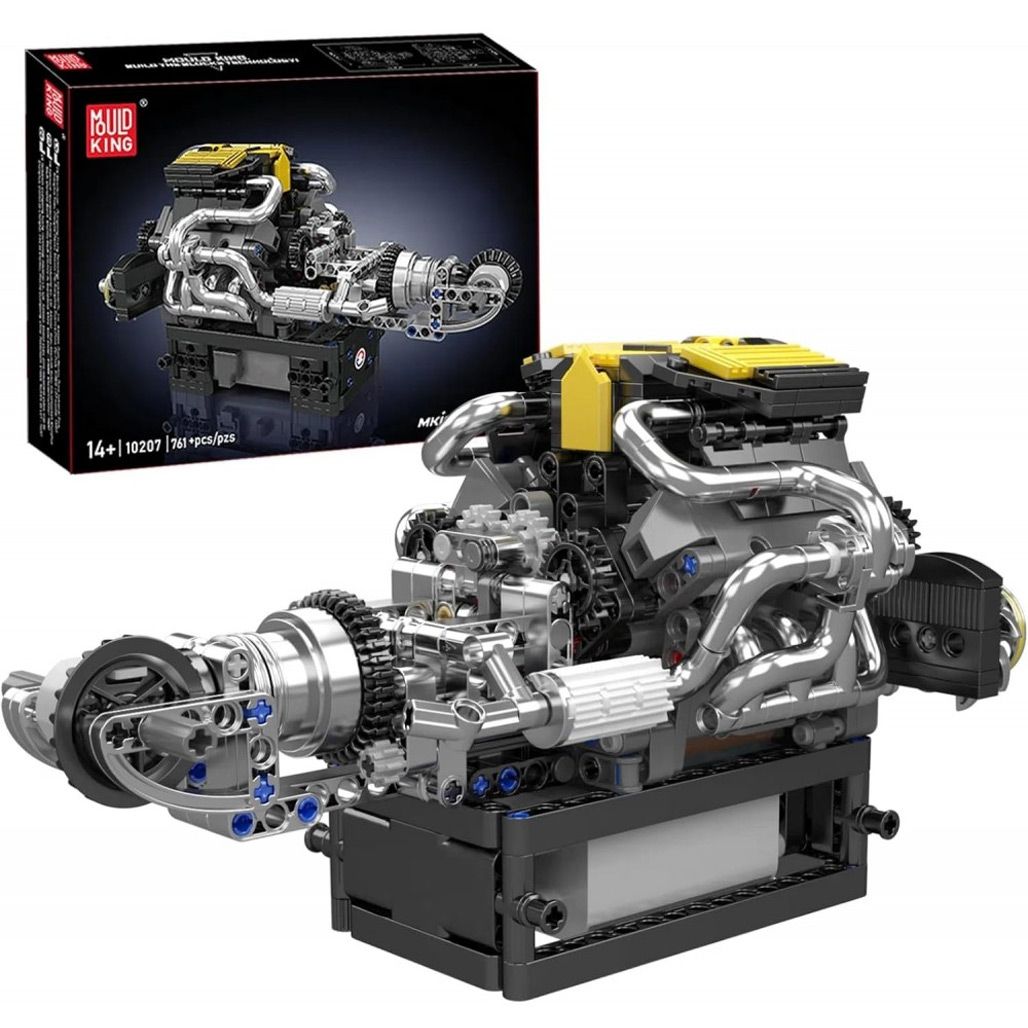 

Конструктор Mould King Mking Двигатель и коробка передач Turbocharged PAG V8 (10207)