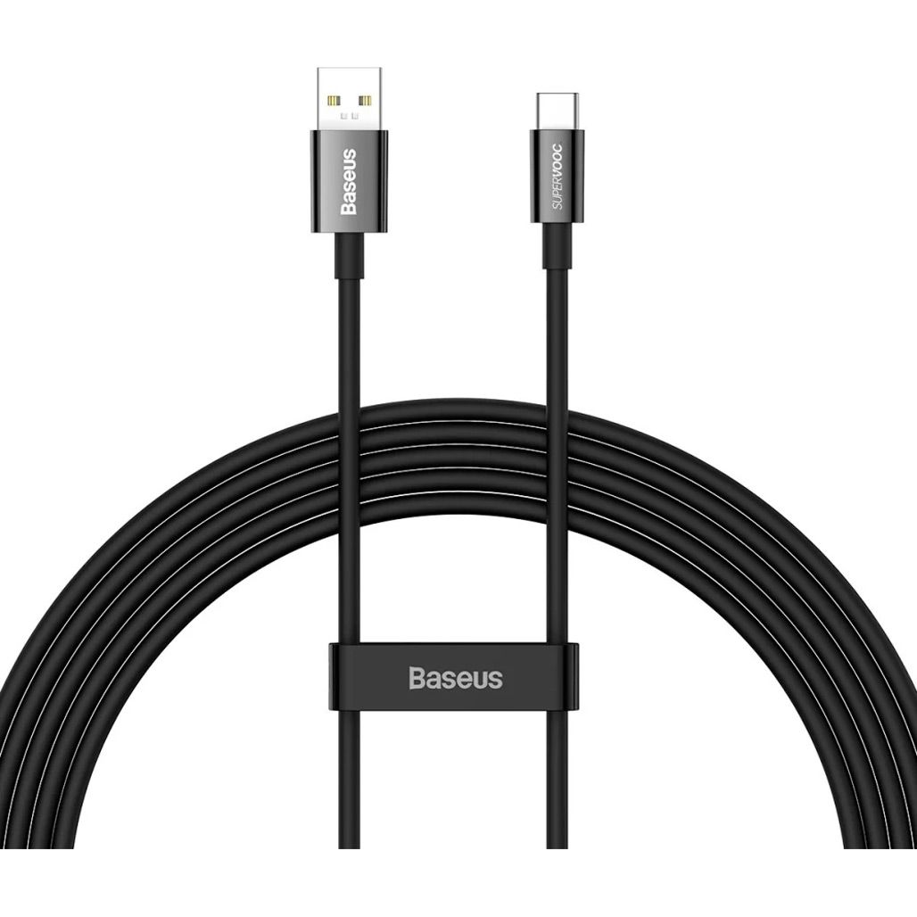 

Кабель Baseus Superior Series SUPERVOOC USB-A to USB-C 65W 2m Black (CAYS001001)