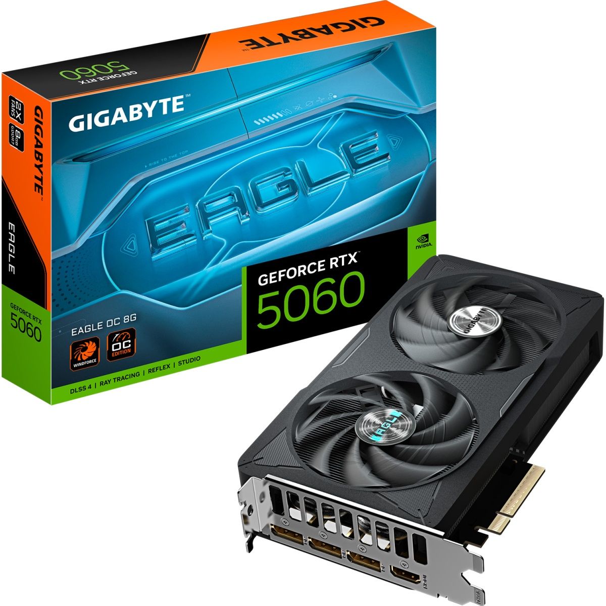 

Видеокарта Gigabyte GeForce RTX 5060 Eagle OC 8G (GV-N5060EAGLE OC-8GD) UA