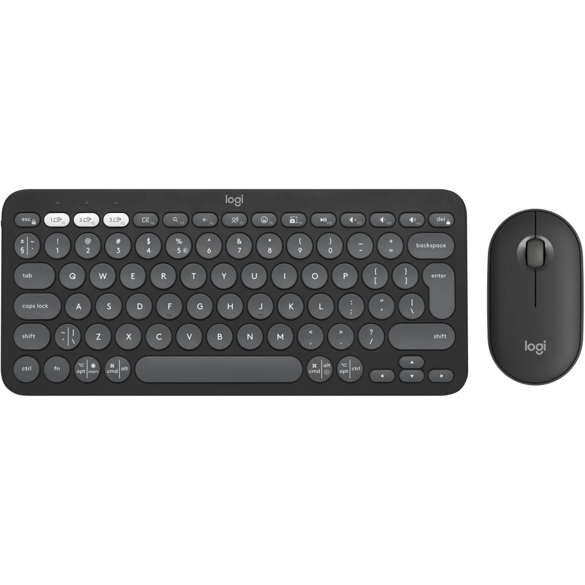 

Комплект (клавиатура + мышь) Logitech Pebble 2 Combo Graphite (920-012239) UA