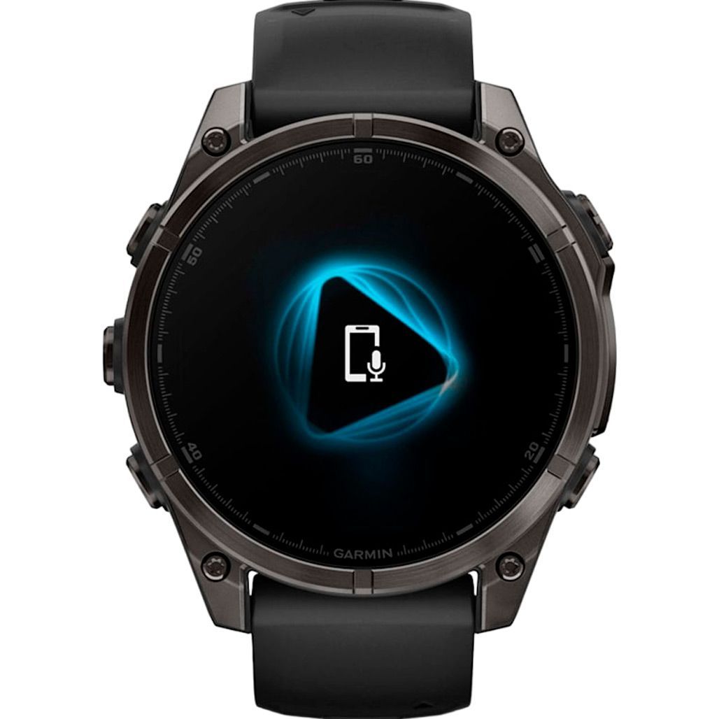 Смарт-годинник Garmin Fenix 8 AMOLED Sapphire 47mm Carbon Gray DLC Titanium with Black/Pebble Gray Silicone Band (010-02904-20) 
