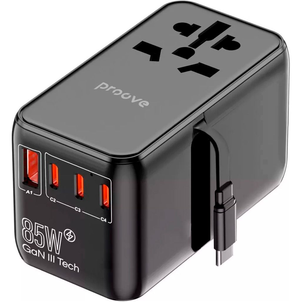 

Сетевое зарядное устройство Proove Trip 85W Black (TATR85130001)